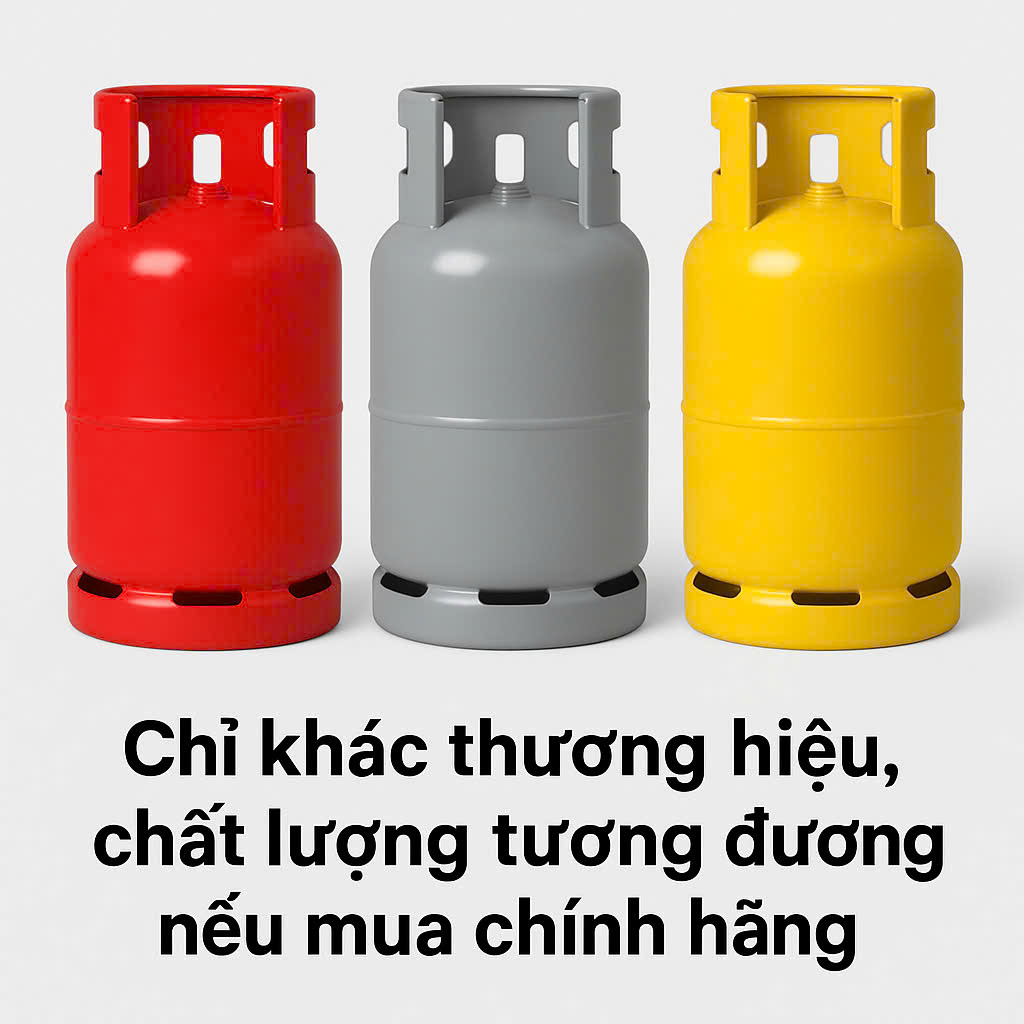 Màu bình gas có quyết định chất lượng hay không?