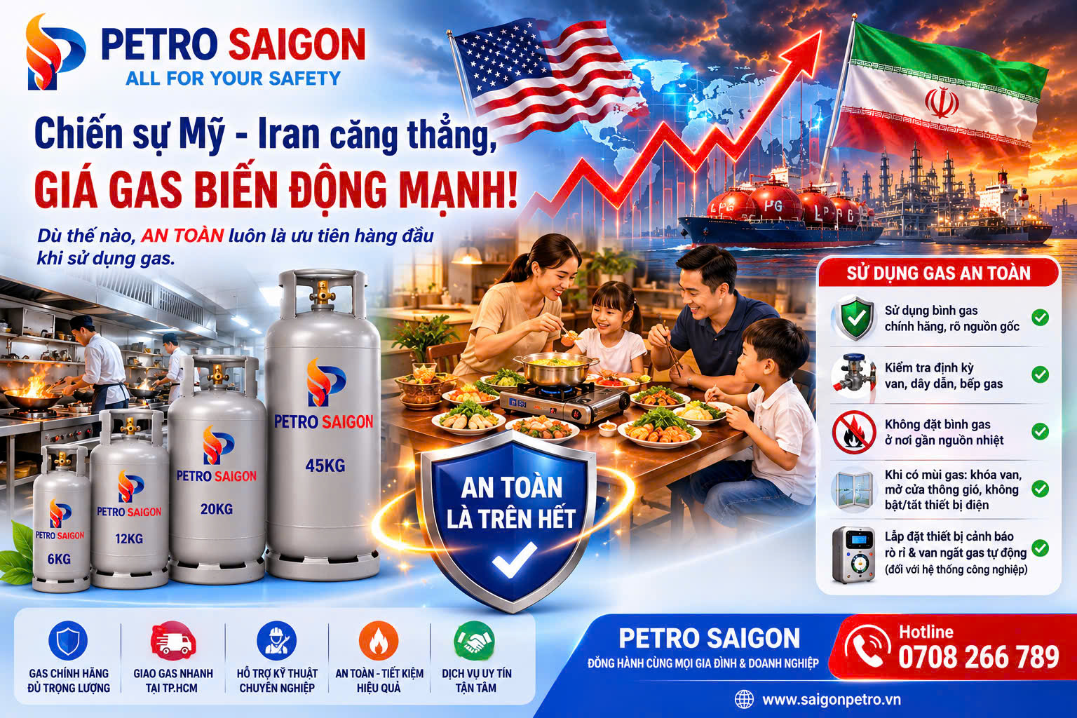 Giá gas biến động, nhà hàng và ngành F&B tại TP.HCM nên mua gas ở đâu để có nguồn cung ổn định?